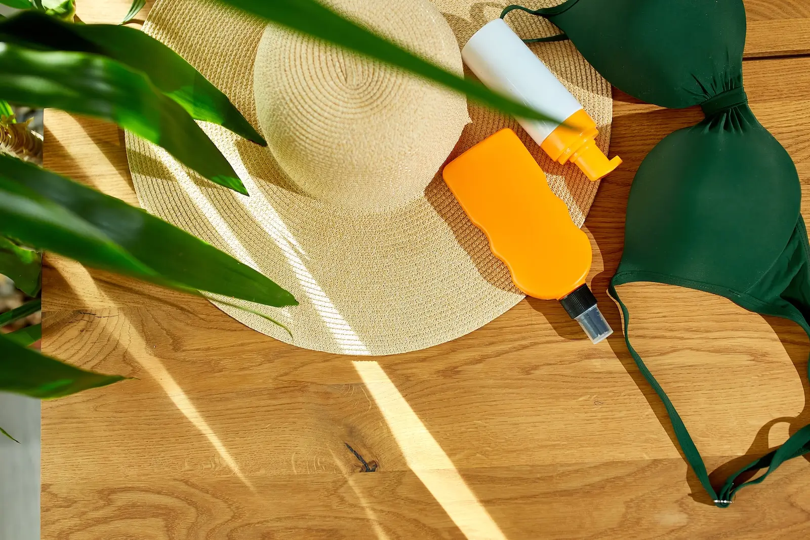 wide brim hat, sunscreen, sun protection to prevent aging